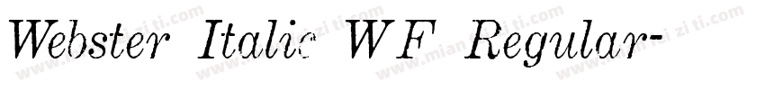 Webster Italic WF Regular字体转换